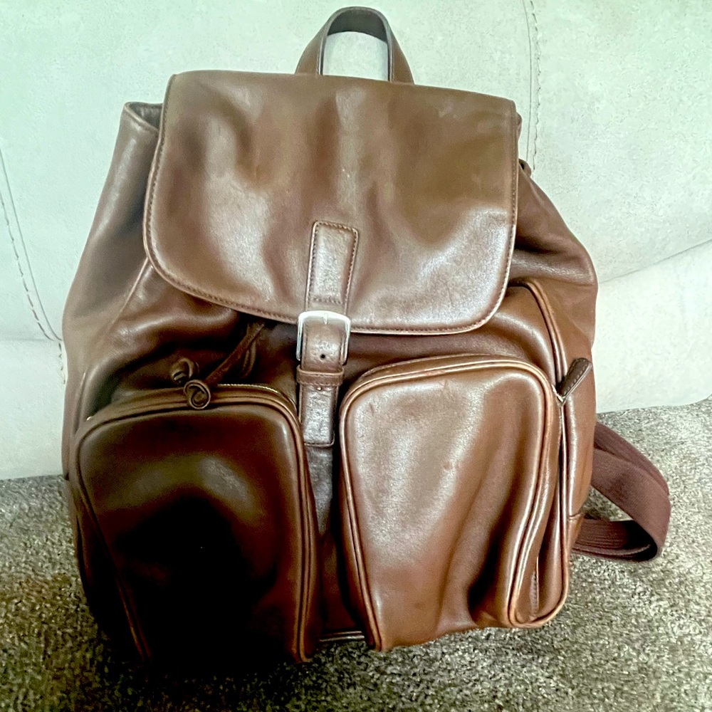 Coach 0577 brown travel backpack